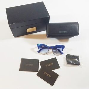 NEW Dolce & Gabbana Designer Sunglasses Made in Italy Blue Luxury